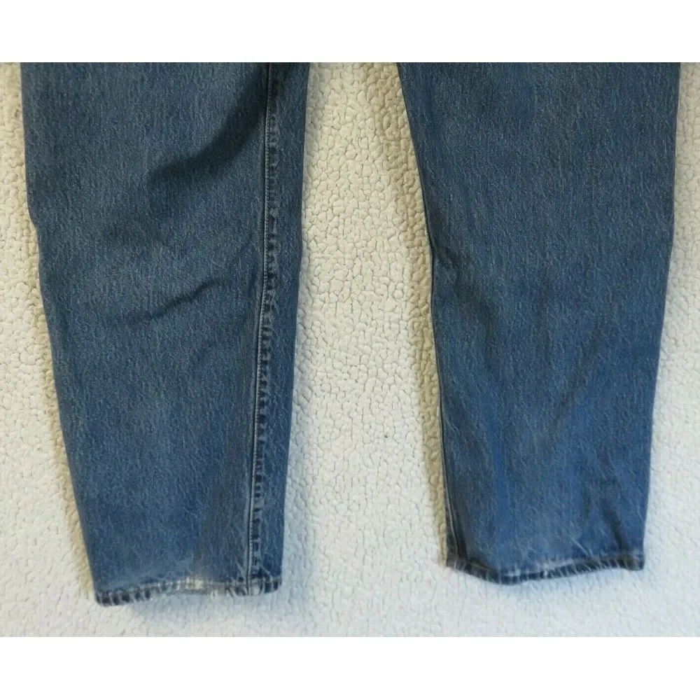 Mens‎ Levis 501 XX Denim Blue Jeans Cotton Straight Leg 42x30 Wear On Hems